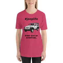 Load image into Gallery viewer, #jeeplife Covered Hashtag T-Shirt