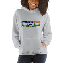 Load image into Gallery viewer, #campingisintents Hashtag Hoodie