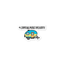 Load image into Gallery viewer, #campingmakesmehappy Hashtag Sticker