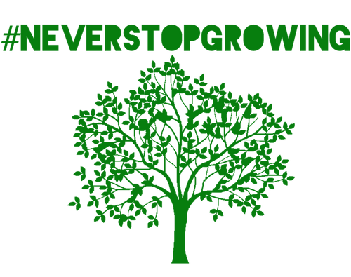 #neverstopgrowing Hashtag T-Shirt