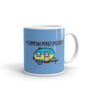 #campingmakesmehappy Hashtag Mug