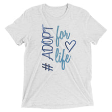 Load image into Gallery viewer, #adoptforlife blue Hashtag T-shirt