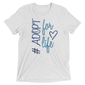 #adoptforlife blue Hashtag T-shirt