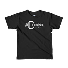 Load image into Gallery viewer, #cousins Kids White Letter Hashtag T-shirt