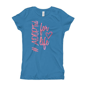 #adoptedforlife Girl's Hashtag T-Shirt