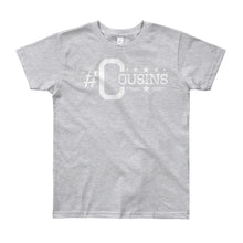 Load image into Gallery viewer, #cousins Youth White Letter Hashtag T-Shirt