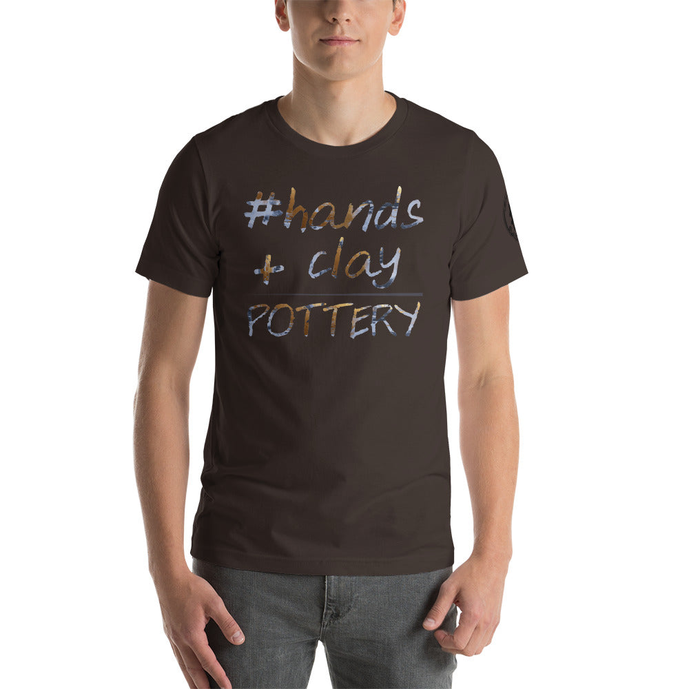 #hands+clay=Pottery Hashtag T-Shirt