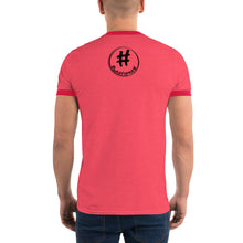 Load image into Gallery viewer, #iliketobike Ringer Hashtag T-Shirt