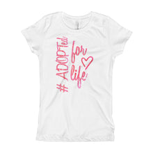 Load image into Gallery viewer, #adoptedforlife Girl&#39;s Hashtag T-Shirt