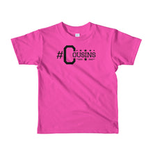 Load image into Gallery viewer, #cousins Kids Black Letter Hashtag T-shirt