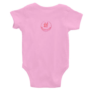 #adoptedforlife Infant Pink Hashtag Bodysuit