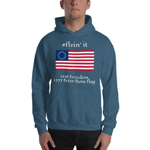 Load image into Gallery viewer, #flyinit Betsy Ross Hashtag Hoodie