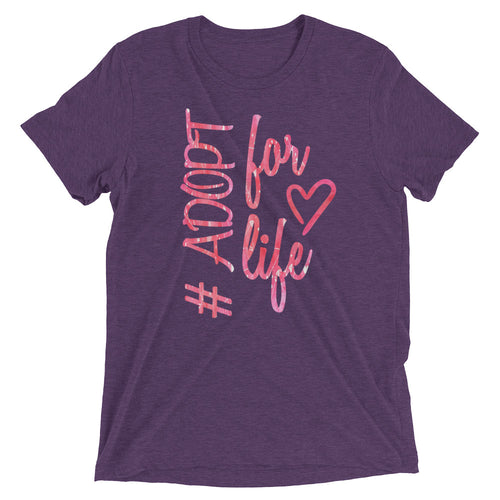 #adoptforlife pink Hashtag T-shirt