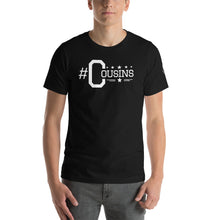 Load image into Gallery viewer, #cousins White Letter Hashtag T-Shirt