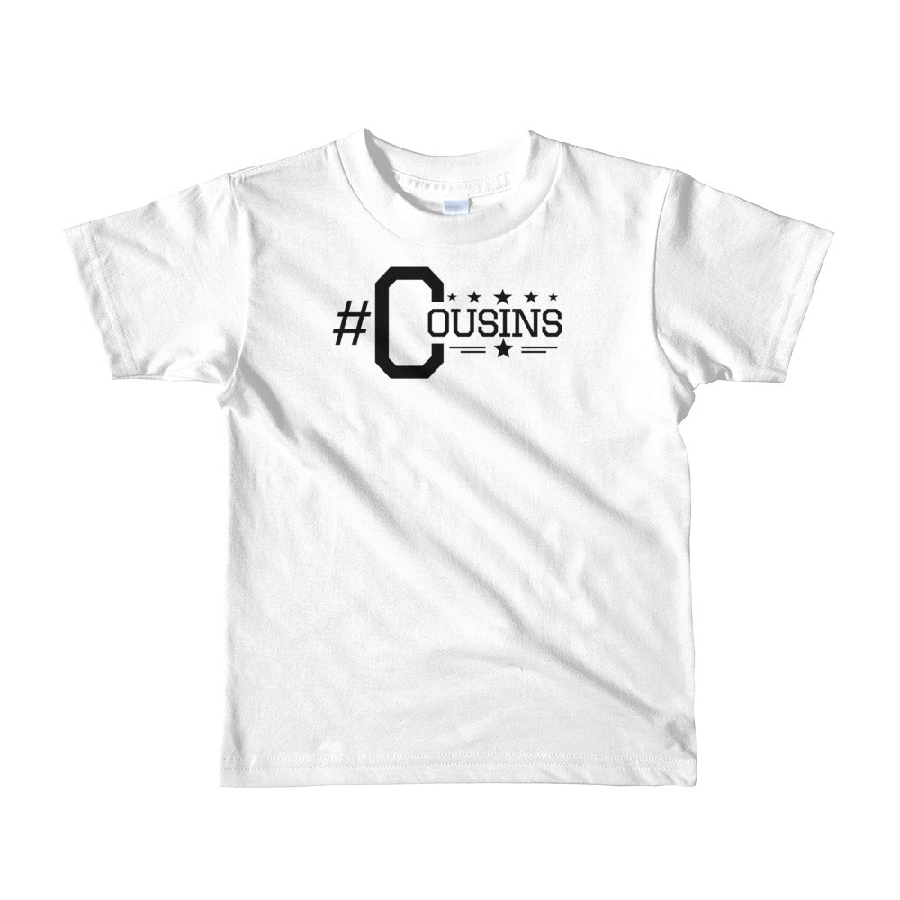 #cousins Kids Black Letter Hashtag T-shirt