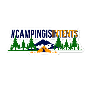 #campingisintents Hashtag Sticker