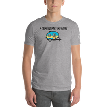 Load image into Gallery viewer, #campingmakesmehappy Hashtag T-Shirt