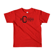 Load image into Gallery viewer, #cousins Kids Black Letter Hashtag T-shirt