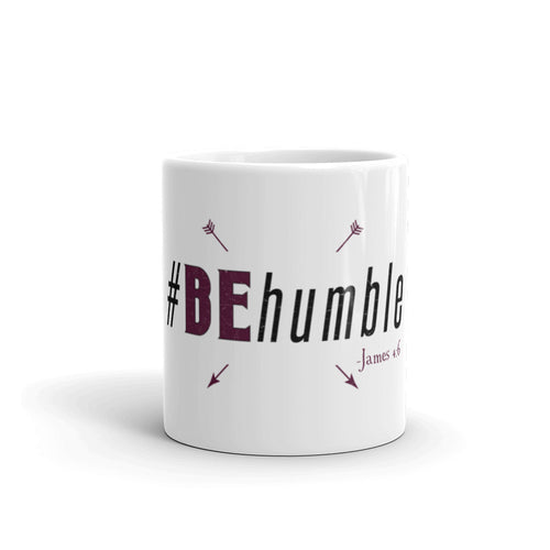 #BEhumble Hashtag Glossy Mug
