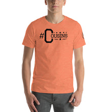 Load image into Gallery viewer, #cousins Black Letter Hashtag T-Shirt