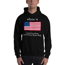 Load image into Gallery viewer, #flyinit Betsy Ross Hashtag Hoodie