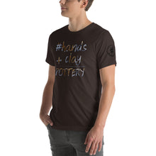 Load image into Gallery viewer, #hands+clay=Pottery Hashtag T-Shirt