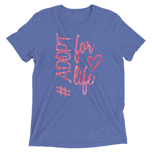 #adoptforlife pink Hashtag T-shirt